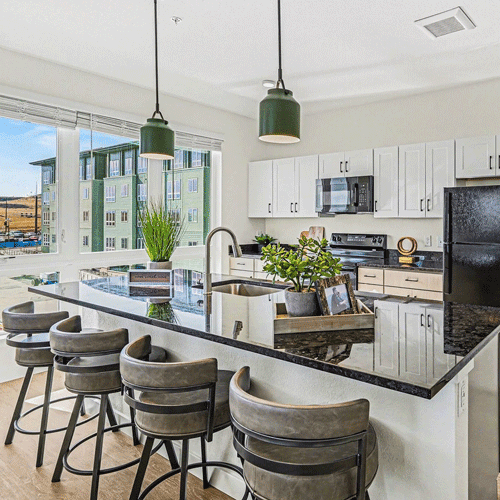 Kitchen at Forte Senior Apartments