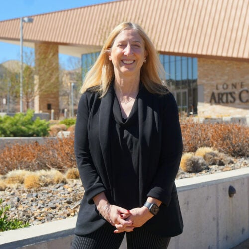 Leigh Chandler in front of LTAC