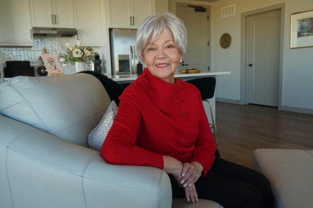 Barbara Goldy in her home at The Reserve at Lone Tree
